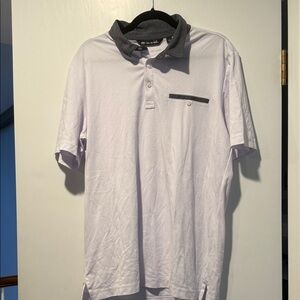 Travis Mathew White Polo with Gray Details